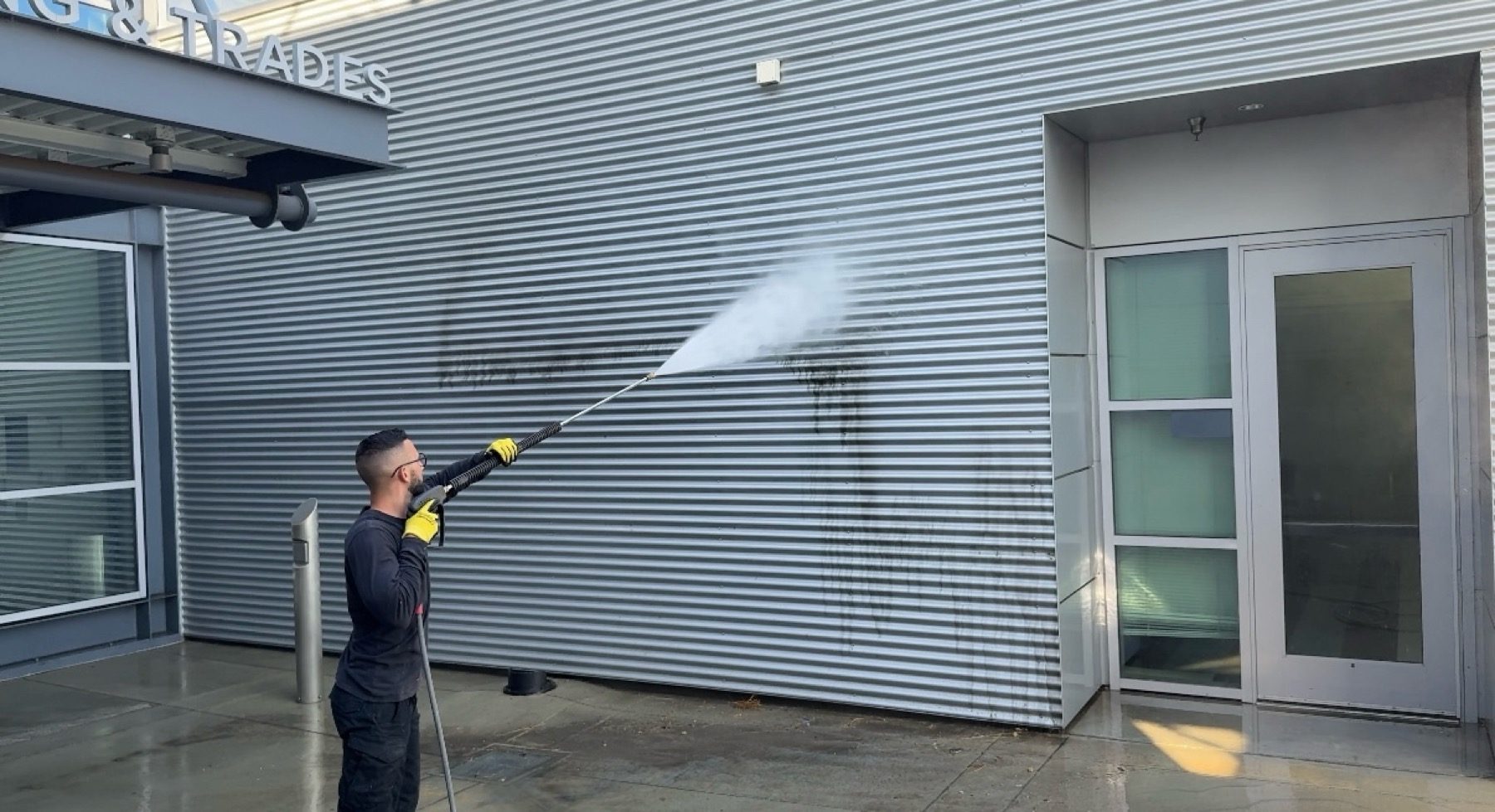 Exterior Building Pressure Washing