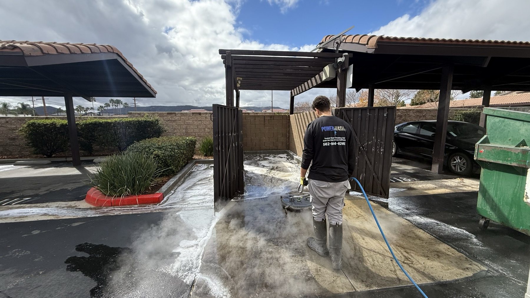 Trash Enclosure Pressure Washing